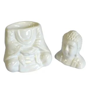 Kominek Zapachowy Siedzący Budda - Biały