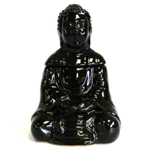 Kominek Zapachowy Siedzący Budda - Czarny