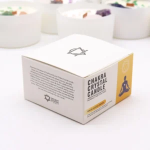 Świeca z Kamieniami – Czakra Splotu Słonecznego (Solar Plexus Chakra)