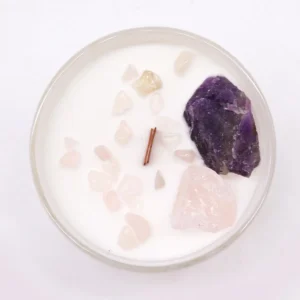 Świeca z Kamieniami – Czakra Trzeciego Oka (Third Eye Chakra)