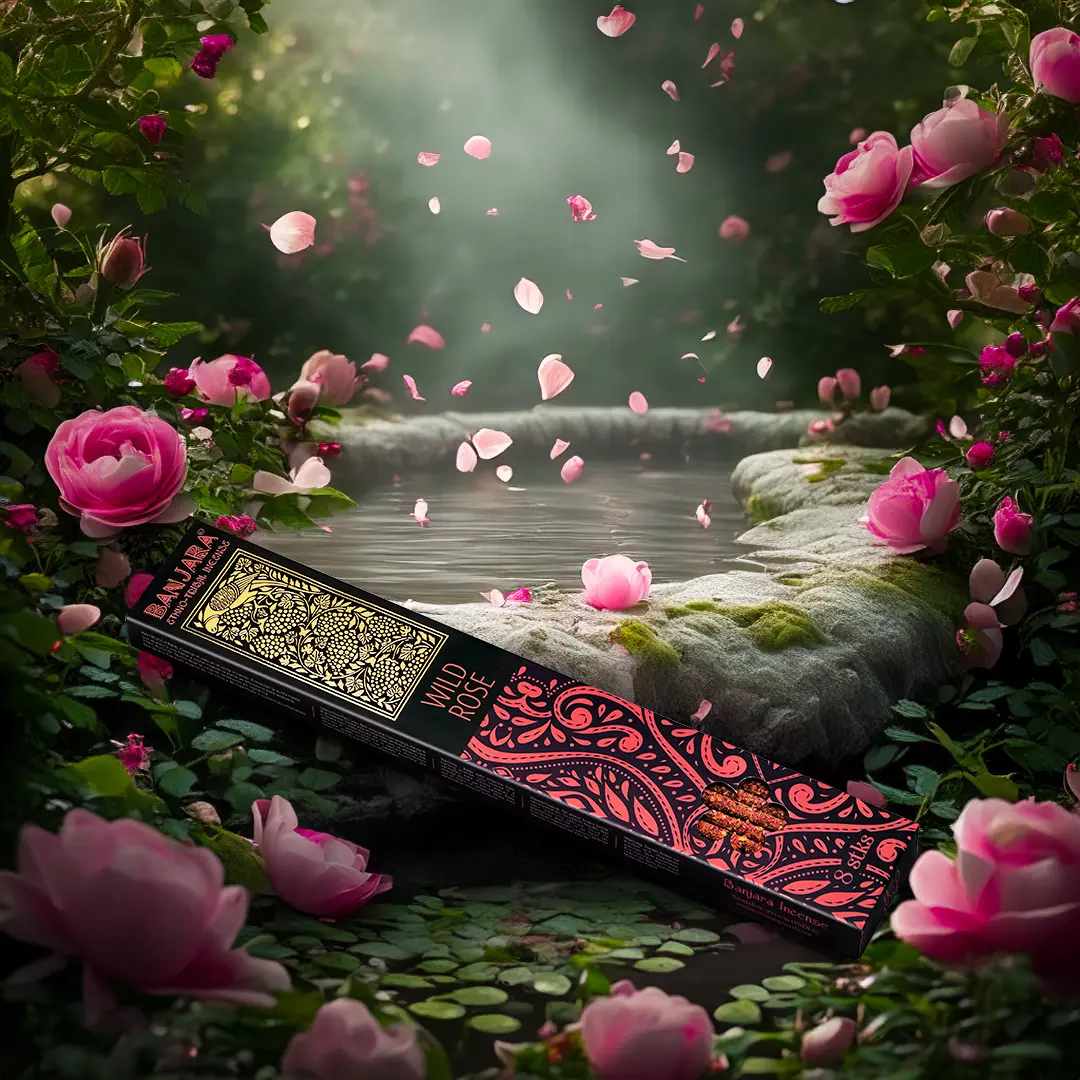 Ekstra Długie Kadzidełka Patyczkowe Banjara - Dzika Róża